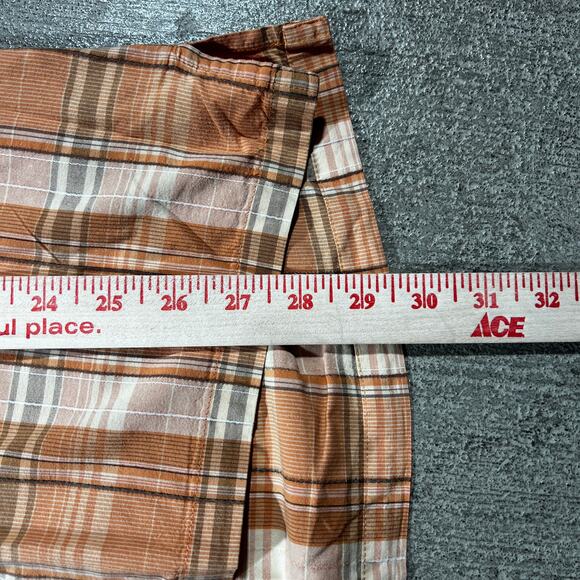Columbia plaid button up Orange Large - Picture 6 of 6